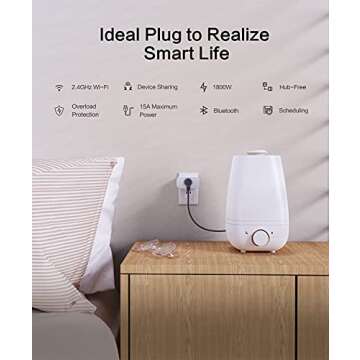 TREATLIFE 4 Pack Smart Plugs That Work with Alexa and Google Home, 7 Day Heavy Duty Programmable Timer, 1800W 15A WiFi Smart Outlet, Child Lock, Vacation Mode, Reliable WiFi Connection