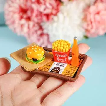 38 Pcs Miniature Food Toy Miniature Doll House Accessories Miniature Play Sets Small Doll Food Dollh...
