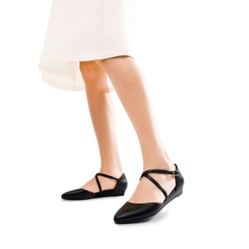 Stylish Pointed Toe Low Wedge Flats for Women