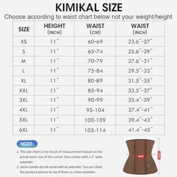 KIMIKAL Corset Waist Trainer for Women Lower Belly Fat Brown Latex Corset Top Belt:Under Clothes Sport Tummy Control Long Torso Shapewear XS