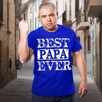 fresh tees Best Papa Ever T Shirt | Father's Day Shirt | Funny Gifts for Husband Dad Grandpa (2X-Large, Royal Blue)