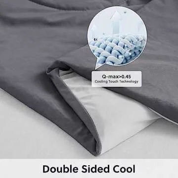 HOMFINE Cooling Blanket for Hot Sleepers - Q-Max 0.45