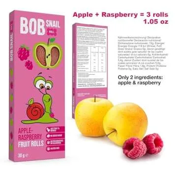 BOB SNAIL Snacks Variety Pack for Kids Adults – 30 Healthy Fruit Snacks Individual Packs with Natu...