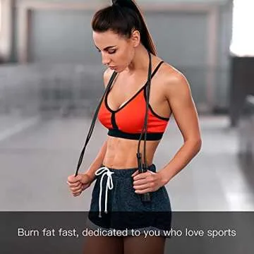 APLUGTEK Speed Jump Rope, Tangle-Free Fast Jumping Ropes for Fitness and Exercise, Adjustable Skipping Rope - Boxing, Gym, MMA, Cardio and Endurance Training