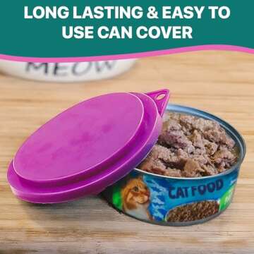 SPOT Pet Food Can Covers - Reusable Lids for Cat or Dog Food Tin -Fits 2.9 inch and 3.3 inch Diameter Cans, Fits Most Canned Foods - Durable, Easy to Use - Keeps Food Fresh - 3 Pack, Assorted Colors