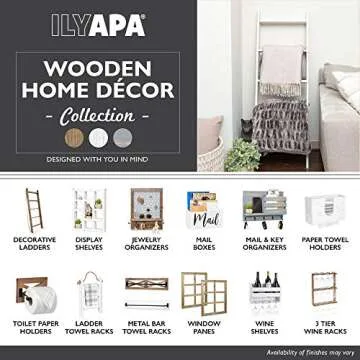 Ilyapa Rustic Farmhouse Toilet Paper Holder - Wall Mount
