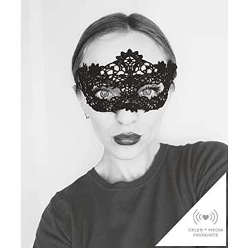 The Lace Mask Co. Luxury Women's Lace Masquerade Prom Halloween Carnival Mask Ball (White)