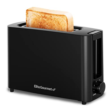 Elite Gourmet ECT118B Cool Touch Single Slice Toaster - Perfect for Bagels & More