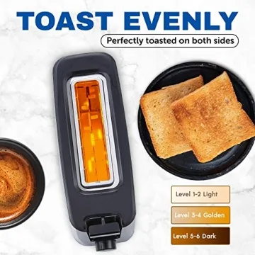 Elite Gourmet ECT118B Cool Touch Single Slice Toaster