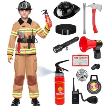 Spooktacular Creations Boys Fireman Dress-Up Costume with Accessories Set