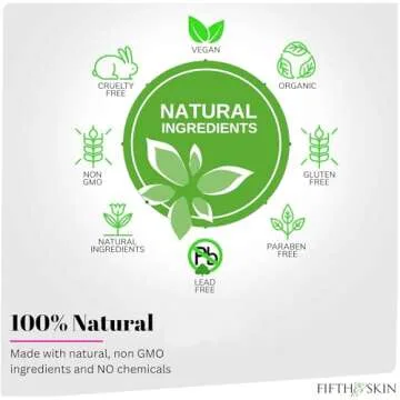 Fifth & Skin NATURLASH Natural Mascara (BLACK) - Hypoallergenic Mascara for Sensitive Eyes – Vegan & Cruelty Free Mascara – Gluten Free - Paraben Free - Nourish, Lengthen & Thicken