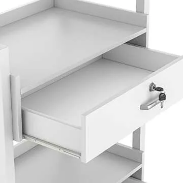 2-Layer Salon Beauty Cabinet Cart with Lockable Drawers