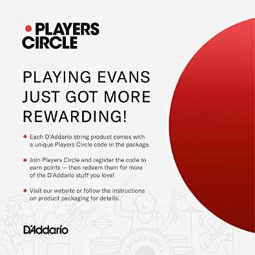 Evans EMAD2 Clear Bass Drum Head, 20” – Externally Mounted Adjustable Damping System Allows Player to Adjust Attack and Focus – 2 Foam Damping Rings for Sound Options - Versatile for All Music Genres