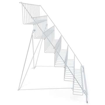 Displays2go 6-Tier Wire Countertop Rack for Literature, Open Shelving Accommodates a Variety of Items, Small Sign Channel - White