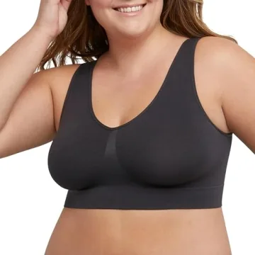 JUST MY SIZE Women's Pure Comfort Plus Size MJ1263 Bras in Black - 3X-Large