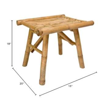 boohugger Bamboo Side Table - Stool - Plant Stand - Accent Table - Indoor/Outdoor Use