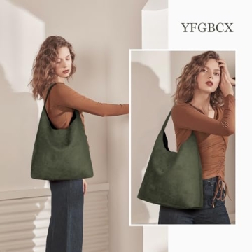 Chic YFGBCX Faux Suede Work Tote Bag for Women