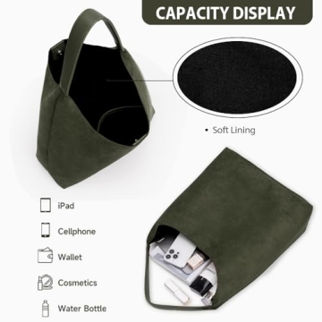 Chic YFGBCX Faux Suede Work Tote Bag for Women