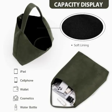 Chic YFGBCX Faux Suede Work Tote Bag for Women