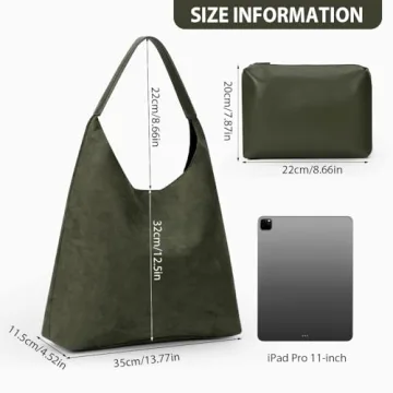 Chic YFGBCX Faux Suede Work Tote Bag for Women