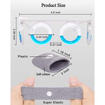 LSYEE Anti- Motion Sickness Glasses,Motion Sickness Bands(Random Color),Motion Sickness Patch,Antiem...