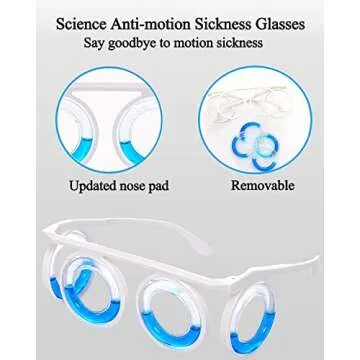 LSYEE Anti- Motion Sickness Glasses,Motion Sickness Bands(Random Color),Motion Sickness Patch,Antiemetic,Three in One Package for Adults or Kids