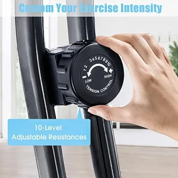 Merax Folding 3 in 1 Adjustable Exercise Bike with Bands