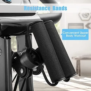 Merax Folding 3 in 1 Adjustable Exercise Bike with Bands