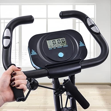 Merax Folding 3 in 1 Adjustable Exercise Bike with Bands