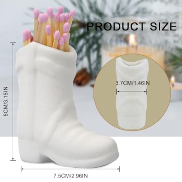 Cowboy Boot Match Holder - Cute Ceramic Decor for Home