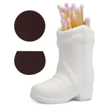 Cowboy Boot Match Holder - Cute Ceramic Decor for Home