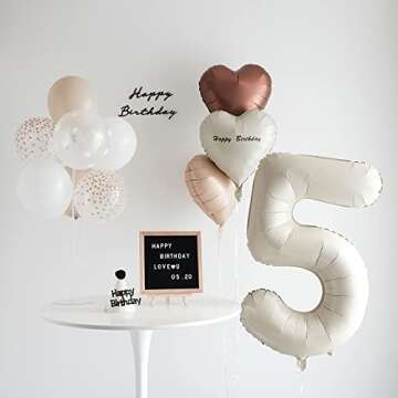 Stylish Number 5 Balloon for Celebrations and Events
