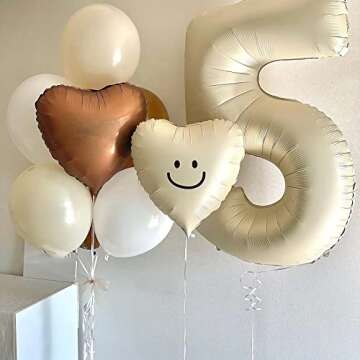 Stylish Number 5 Balloon for Celebrations and Events