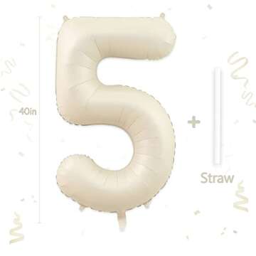 Stylish Number 5 Balloon for Celebrations and Events