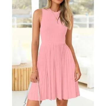 ZESICA Women's Summer Sleeveless Mini Dress - Stylish & Versatile A-Line Dress