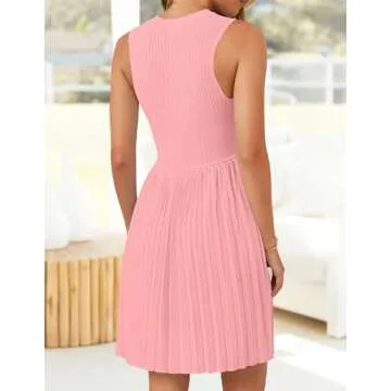 ZESICA Women's Sleeveless Mini Dress for Summer Style