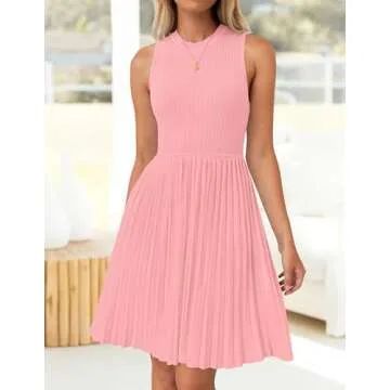 ZESICA Women's Sleeveless Mini Dress for Summer Style