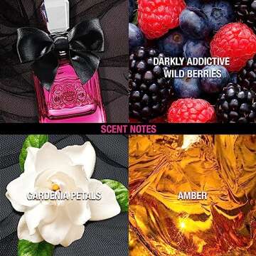 Juicy Couture Viva La Juicy Noir Eau De Parfum, Women's Perfume with Notes of Wild Berries, Gardenia & Amber - Fruity & Floral Perfume for Women, EDP Spray, 3.4 fl oz