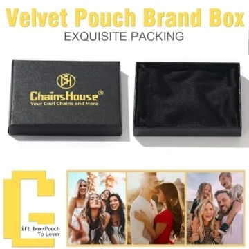 Mens Cuban Link Chain, Black Miami Cuban Chain Necklace for Men, 9mm Wide Hip Hop Mens Jewelry, 22"