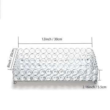 Feyarl Crystal Vanity Makeup Perfume Tray Ornate Jewelry Trinket Organizer Cosmetic Decorative Tray ...