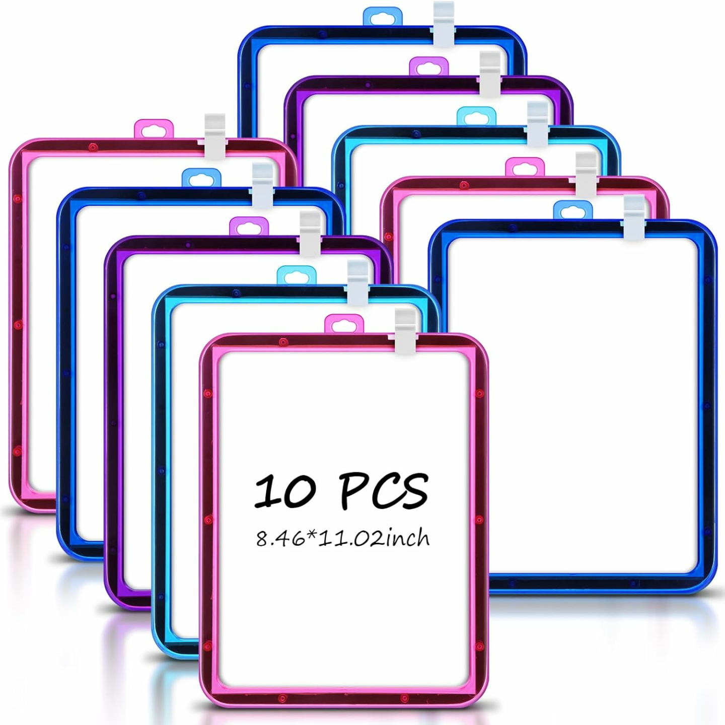Mini Magnetic Whiteboards - Set of 10 - 8.5 x 11''