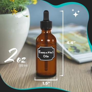 Explore 48PK Amber 2 oz Dropper Bottles for Essential Oils