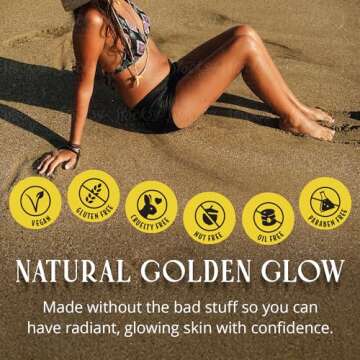 Skinerals Self Tanner Mousse - Natural Self Tan, Streak-Free Organic Self Tanning Foam for All Skin Types, Long Lasting Sunless Fake Tan in 4-8 hours, Face and Body Bronzer, 8 Oz (Californium)