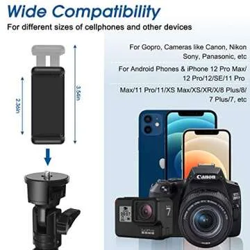 Sosirolo 62'' Cell Phone Tripod, iPhone Tripod Stand & Selfie Stick for Video Recording, Travel Tripod for Gopro Cellphone iPhone/Android Pro MAX