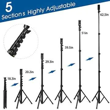 Sosirolo 62'' Cell Phone Tripod, iPhone Tripod Stand & Selfie Stick for Video Recording, Travel Tripod for Gopro Cellphone iPhone/Android Pro MAX