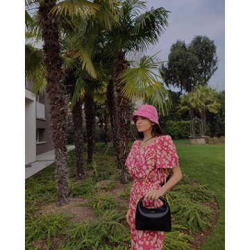 SINBONO Vienna Women's Top Handle Handbag Vegan Leather Shoulder Bag with Crossbody Chain-Black