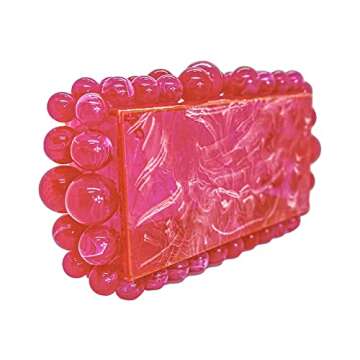 CUXVA Acrylic Clutch Purse - Stylish Evening Handbag for Women