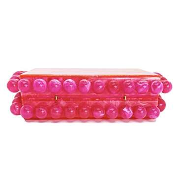 CUXVA Elegant Acrylic Clutch Purse for Women