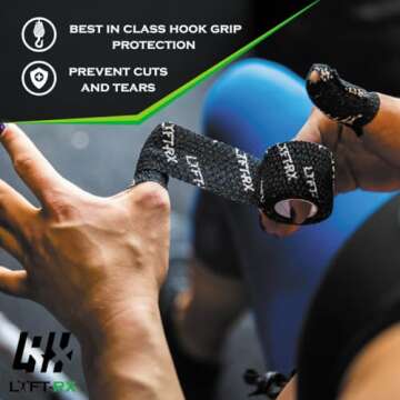 LYFT-RX Weightlifting Hook Grip Tape - Protective, Flexible, and Essential for All Athletes