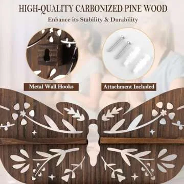 ANROYE Luna Moth Crystal Shelf Display for Wall